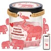 60 Positive Elephant Cards Jar, Elephant Bracelet, Affirmation Cards For