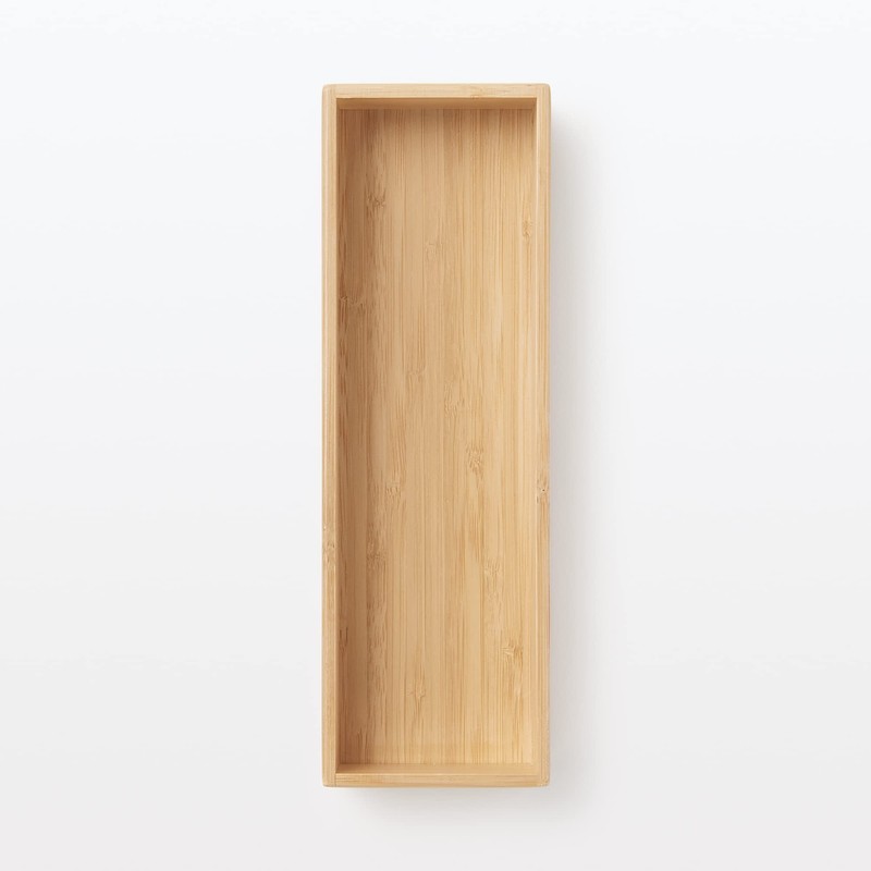 Mujin Ryohin Stackable Bamboo Storage Box, Small, Storage Supplies, Width