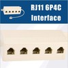 NFHK Adapter 5 Way Outlet 6P4C RJ11 RJ12 Telephone Phone