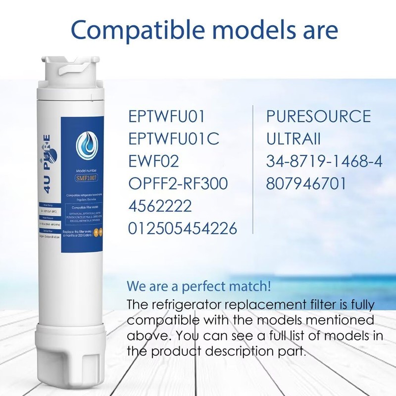 EPTWFU01 Water Filter Replacement, Compatible with Frigidaire EPTWFU01, Рurе Sоurсе