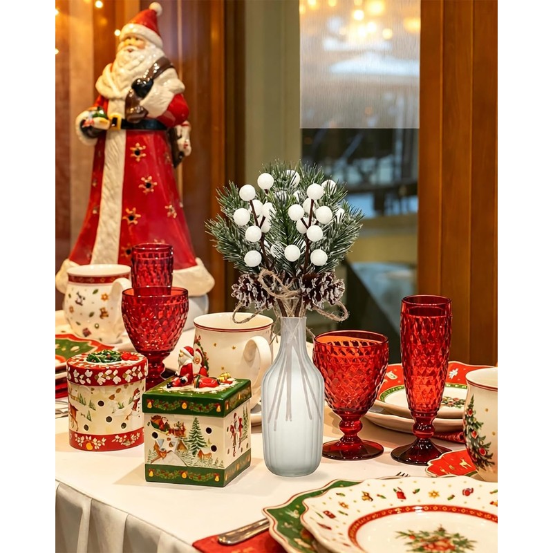 10 Pinos Navideños Artificiales, Ramas De Pino Navideño con Bayas