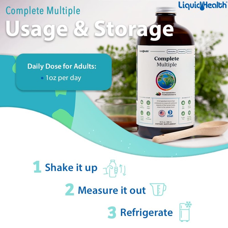 LIQUIDHEALTH Complete Multiple Adult Liquid Multivitamin - Essential Vitamins, Minerals