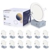12 Pack 6 Inch Ultra-Thin LED Recessed Ceiling Light with