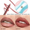 evpct 1Pcs Reddish Brown Matte Long Lasting Lip Liner Pencils