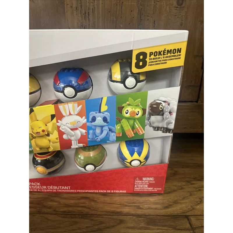 Mega Bloks Pokémon Beginner Trainer Team 8 Pack Pikachu Squirtle