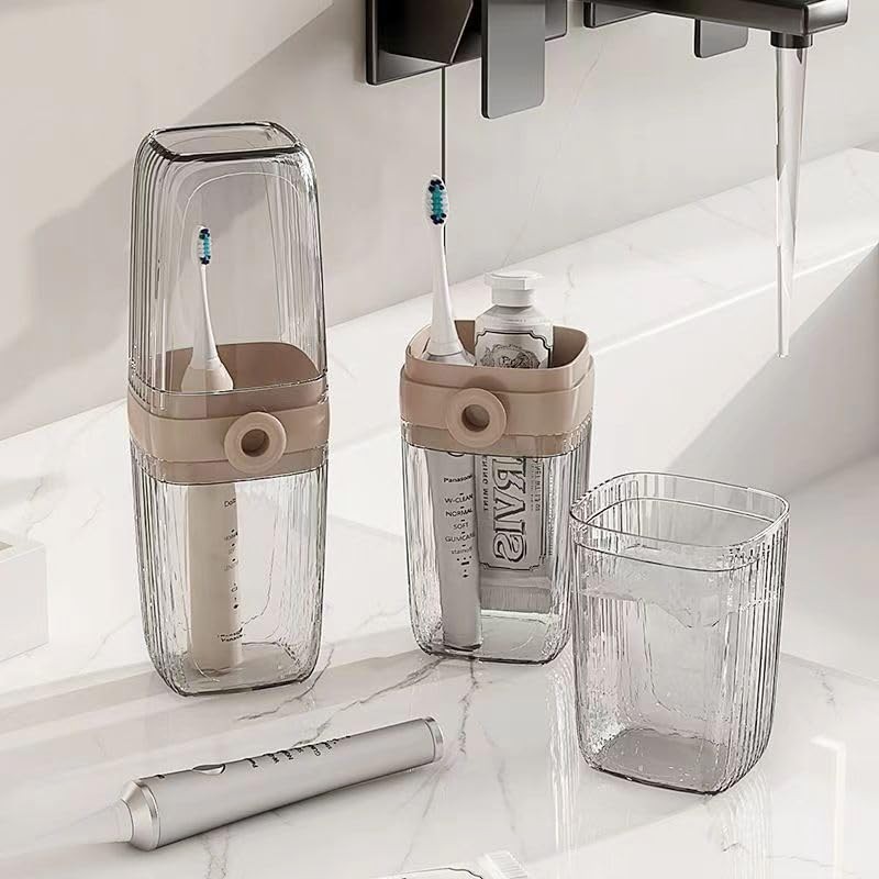 2 Piezas Estuche para cepillos de Dientes de Viaje, Soporte