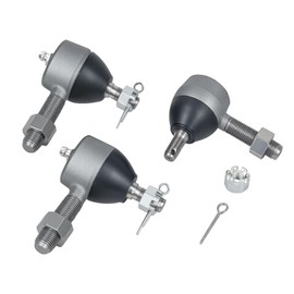 HOGUCAL Club Car Ds Parts Tie Rod End, 3PCS Ball Joint Kit Golf Cart Accessories On Driver and Passenger Side Fits 1976-2008 Club Car Ds Gas & Electric OEM Part # 7539 7540