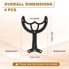 PATIKIL Ceiling Fan Blades Arms Replacement, 4 Pcs 52" Fan Blade Replacement Parts Mounting Bracket Kit for Replacing the Worn Fan Blades, Black