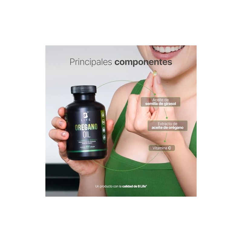 B Life Aceite de Orégano de 300 Softgels Suplemento Alimenticio