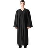 GraduationMall US Style Matte Graduation Gown Only Black X-Large 54(5'9"-5'11")