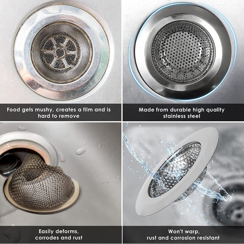 Buy-Simplicity® Sink Strainer for Kitchen Bathroom - Free of Rust