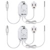 2 Pcs Thermostat Outlet for Heater, Temperature Controller Outlet with