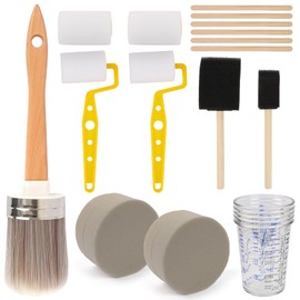 19PCS Paint Brush and Roller Set, Painting Supplies for DIY Projects