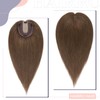 Hairro Brown Hair Toppers Clip in Human Hair Topper for