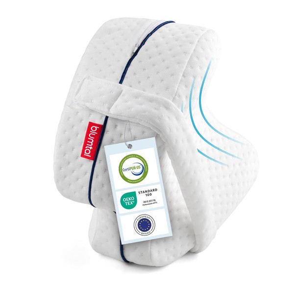 Blumtal Kniekissen für Seitenschläfer aus Memory Foam - OEKO-TEX zertifiziertes