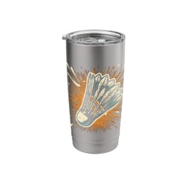 Splash Art Badminton Shuttlecock Stainless Steel Insulated Tumbler