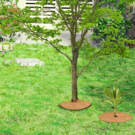 MUGVELL Coconut Fiber Mulch Rings 3 Pcs Natural Tree Protector for Plants