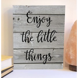 Inspirational wood sign, enjoy the little things wood sign, motivational sign (5x7, 6)