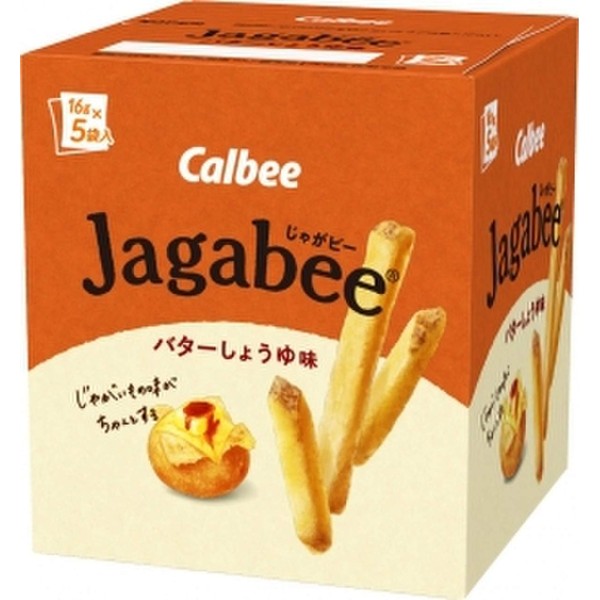 Calbee Potato Sticks -- Jagabee (Butter Soy Sauce Taste), 3.17oz (18g X5pack)