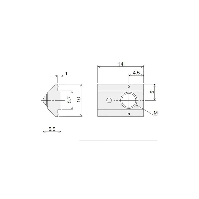SU SS M5 SFN-SX5 with ST Nut Stopper, 50 Pieces