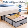 2 Pack Under Bed Storage Bag Organizers for Bedroom &