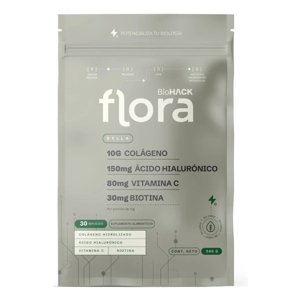 Colágeno Hidrolizado Con Vitaminas | Flora Bella 360g Sabor Sin