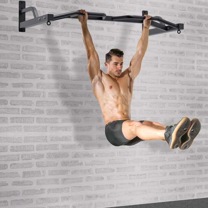 Kipika 48" Ceiling Mounted Pull Up Bar, Heavy Duty Multi-Grip