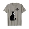 Tuxedo Cat UFO T-Shirt Funny Alien Cat Lover Gift Whimsical