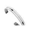 Daniel Wellington Emalie Cuff Bracelet, Satin White/Silver, Small