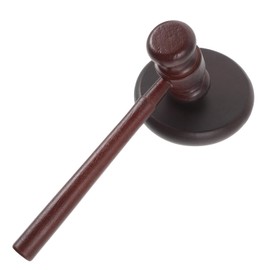 Gavel and Sound Block Wood Auction Gavel, Judge Lawyer Gavel with Base Judge Costume Gavel Law Court Judge Hammer Mallet For Judge Lawyer Student Auction Prop Dress Up Party