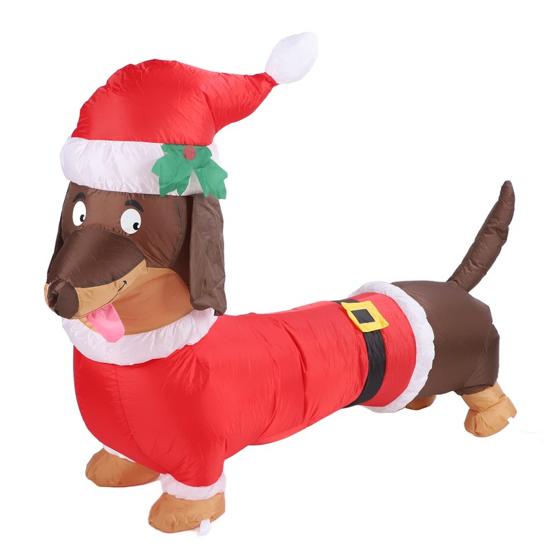 Inflatable Weiner Dog 1.5 Meters Illuminated Polyester Fiber Blow Up