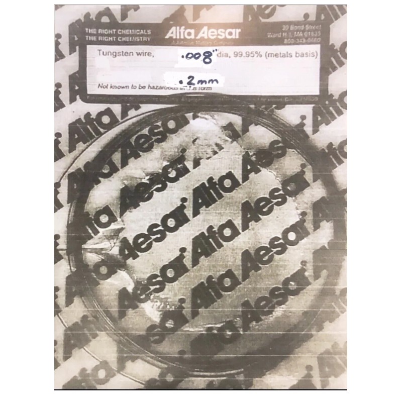 TUNGSTEN WIRE WOLFRAM .008” TUNGSTEN WIRE .2mm X 6 FEET🇺🇸99.95%