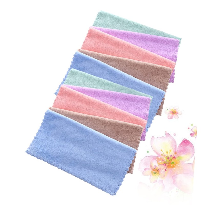 Baluue 10 Pack Absorbent Coral Makeup Remover Cloths Soft Microfiber