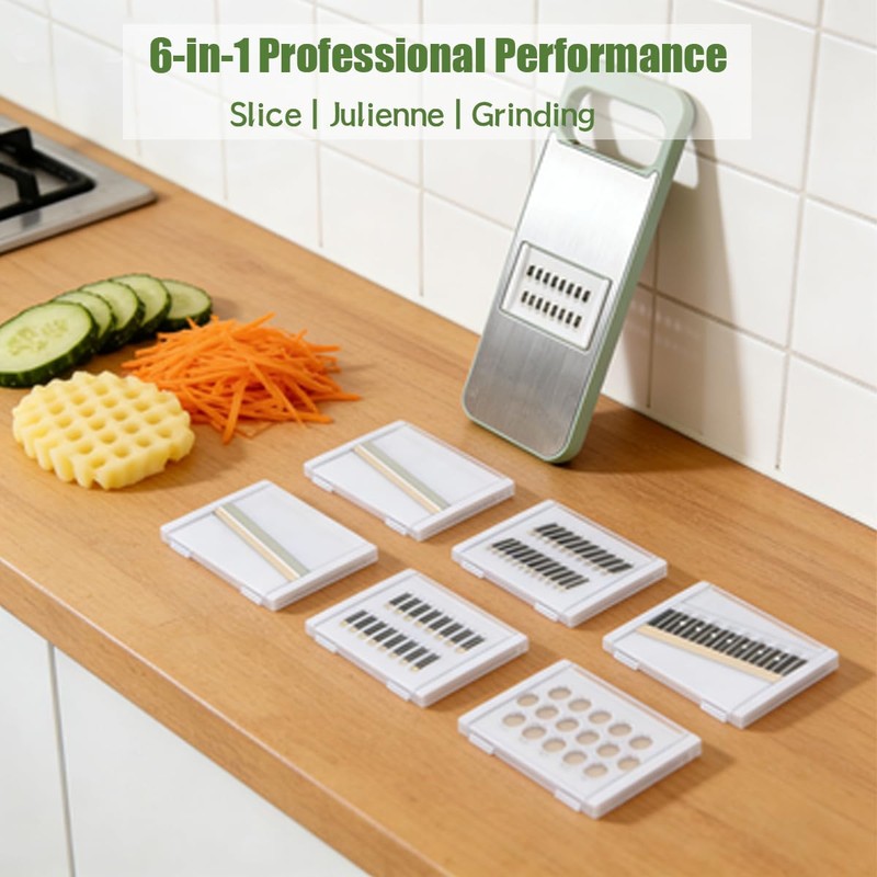 Vegetable Chopper, Salad Chopper with 6 Blades Multi-Functional, Adjustable Onion