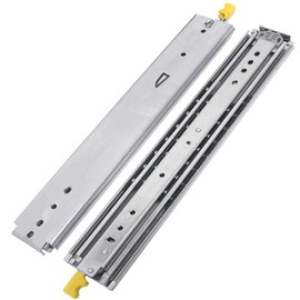 VADANIA 20" Industrial Grade Heavy Duty Drawer Slide with Lock #VD2576, 3" Widening Up to 476lb Load Capacity, 3-Fold Full Extension, Ball Bearing Lock-in & Lock-Out, Side Mount, 1-Pair