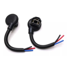 ADR NEW 90* Sealed Beam Headlight 3-Wire Socket Tight Clearance Lamp Plug Pigtail 25