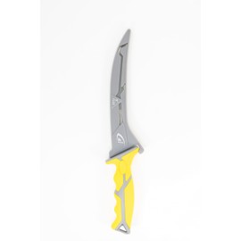 danco 9" Flex Fillet Knife Yellow Karl Fishing Knives, Premium Swedish Steel Blade, Non-Stick Teflon Coating for Smooth, Precise Cuts, Freshwater/Saltwater