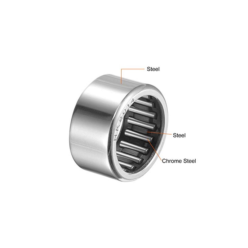 sourcing map HK2014 Needle Bearing 20 mm Bore 26 mm
