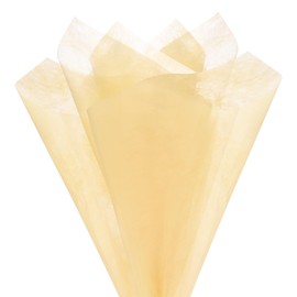 M METERXITY 20-Sheet Korean Cotton Wrapping Flower Paper, Waterproof Floral Wrapping Cotton Paper for Bouquets/Gift Packaging [Yellow]