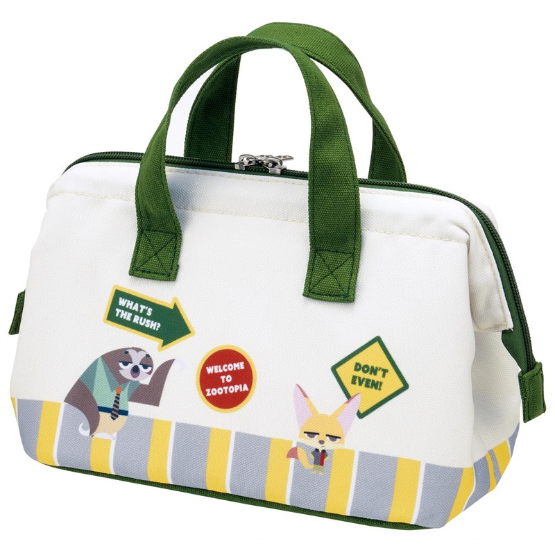 Skater KGAF1-A Lunch Bag, Canvas Fabric, Cold Insulation, Clasp-type, Disney's