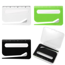 3pcs Envelope Openers, 3 Colors Package Opener Cutter with Scale and Magnifier Multi-Functional Letter Mail Slitter Tool with Storage Case for Home Office Supplies(Black, Green, White)