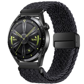 AidorMax Watch Straps - Quick Release Elastic Braided Watch Bands 22mm, Soft Breathable Fabric Replacement Strap with Adjustable Magnetic Buckle for Smartwatches and Wristwatches Men Women (Graphite)