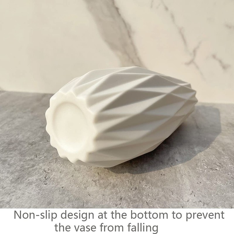 Modern Simple Ceramic Dried Flower vase Rivet Modern Angled Stoneware