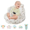 EXLIPO Inflatable Baby Floor Seat with Safety Harness Built in