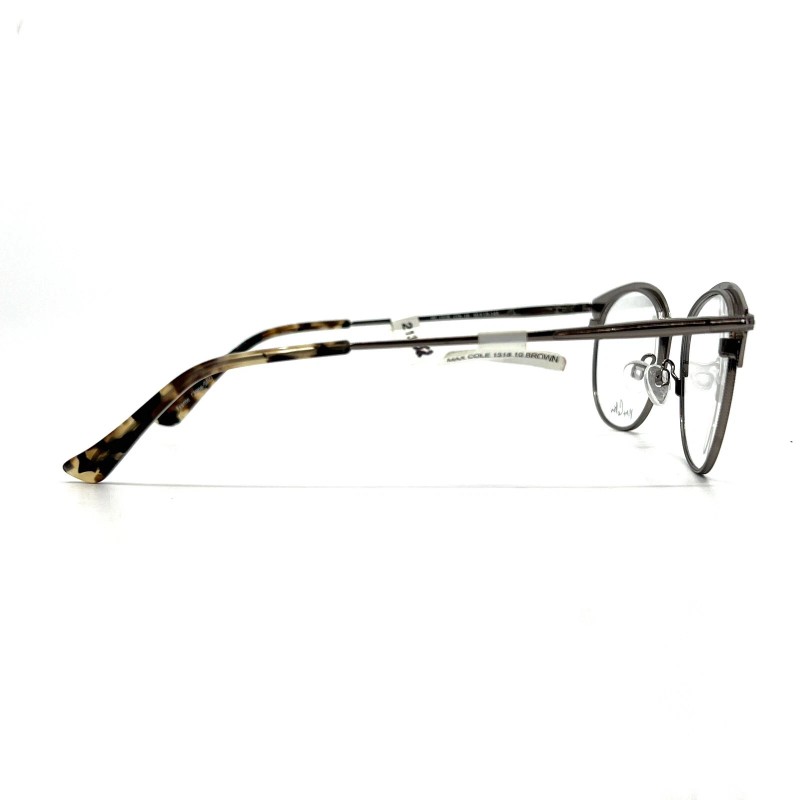 Max Cole MC 1518 COL 10 Eyeglasses Frames Brown Silver