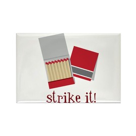 CafePress Strike Matches Magnets Rectangle Magnet, 3"x2" Refrigerator Magnet