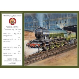 Flying Scotsman Steam Train Surperb Designed Metal Sign-1