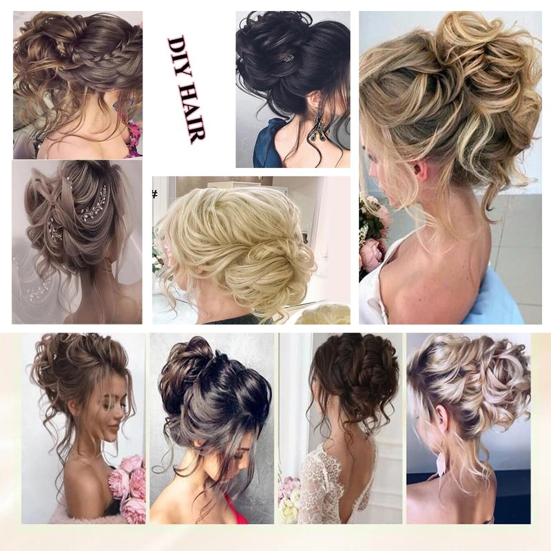 Claw Clip Messy Bun Scrunchy Synthetic Hair Extensions for Women