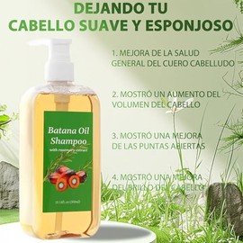 Champú de Aceite de Batana 300ml,Batana Oil Shampoo,Batana Oil Shampoo Contra Caida,Contiene Extracto de Planta de Romero,Repara El Cabello DañAdo, Ap