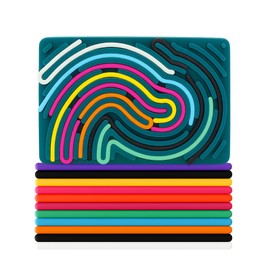 WoodsyNest Sensory Activity Board for Kids & Adults – Montessori Fidget Toy, Travel Essential, Anxiety Relief, ADHD, Fine Motor Skills, Quiet Busy Board, Portable Silicone, Airplane Car Roadtrip